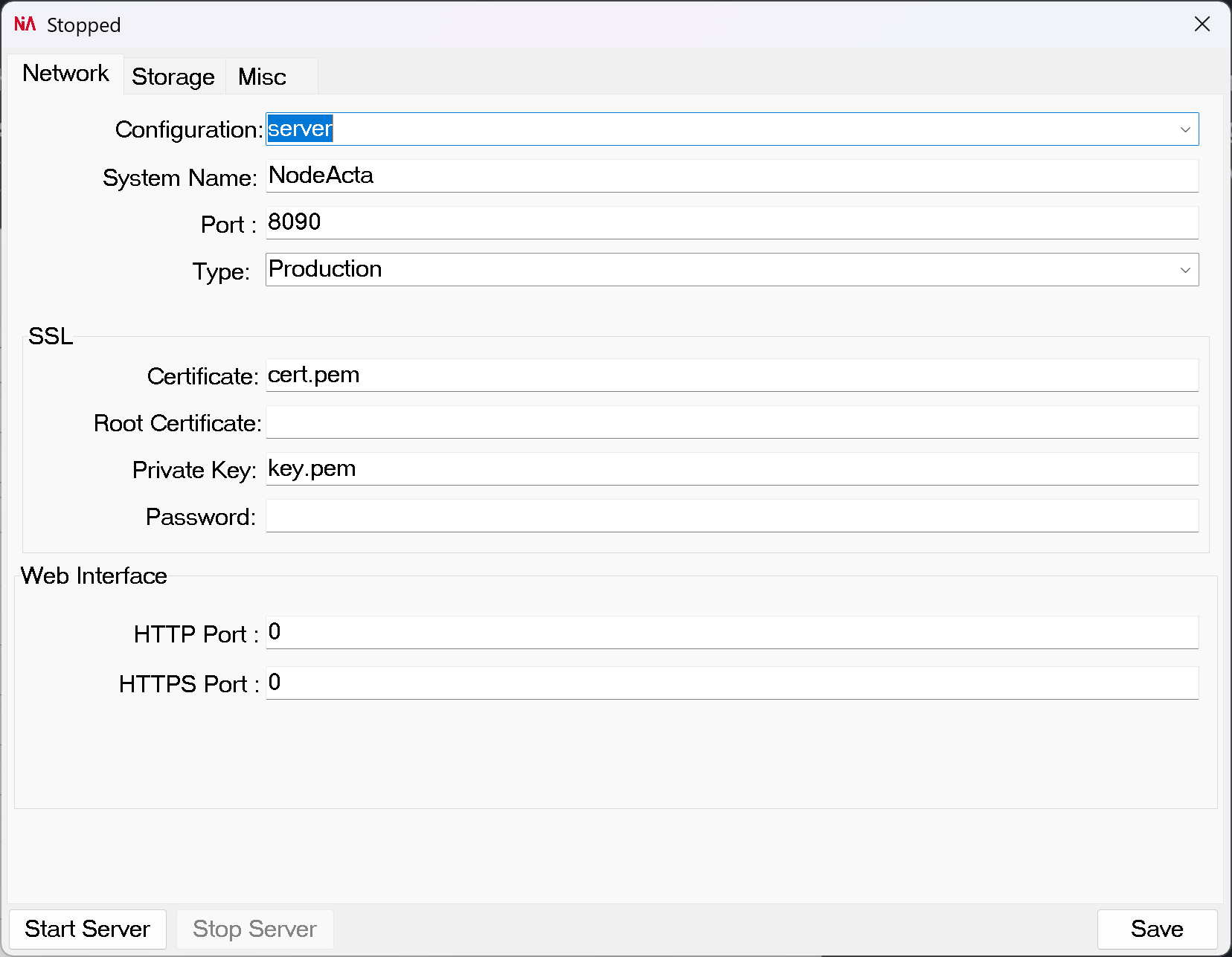 edit settings